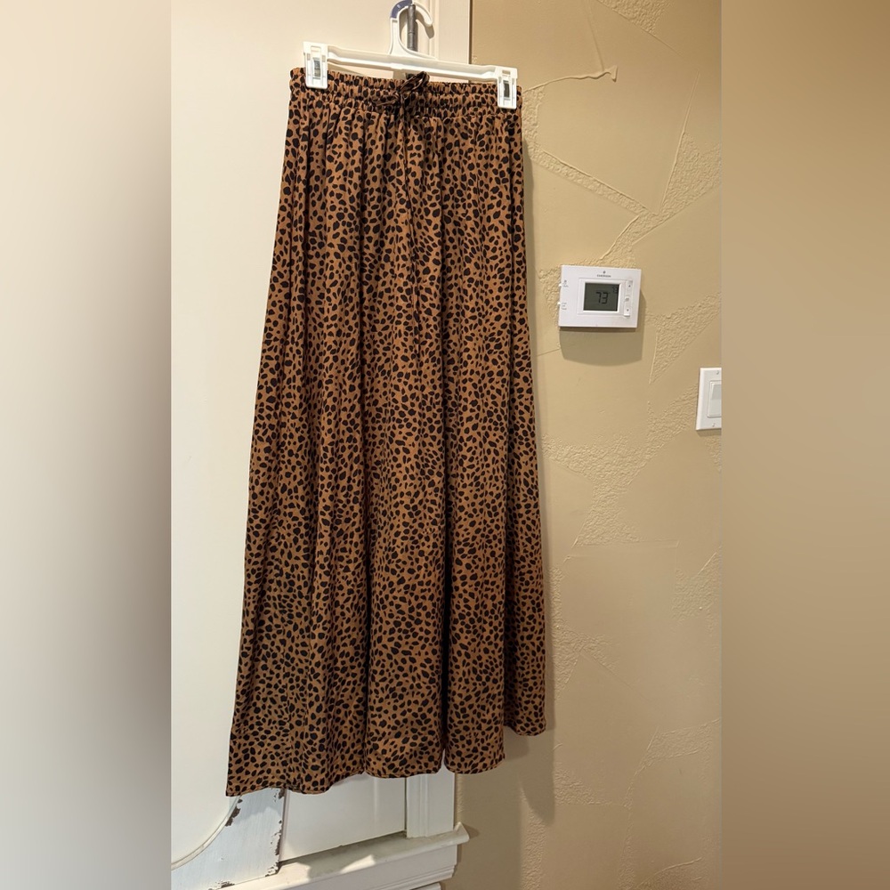 Leopard Print Maxi Skirt